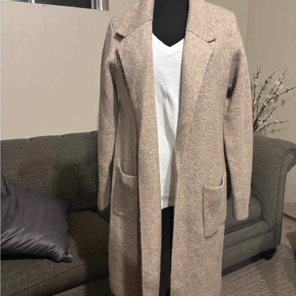Women's Tan Cardigan Sweater